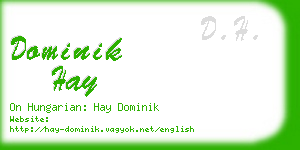 dominik hay business card